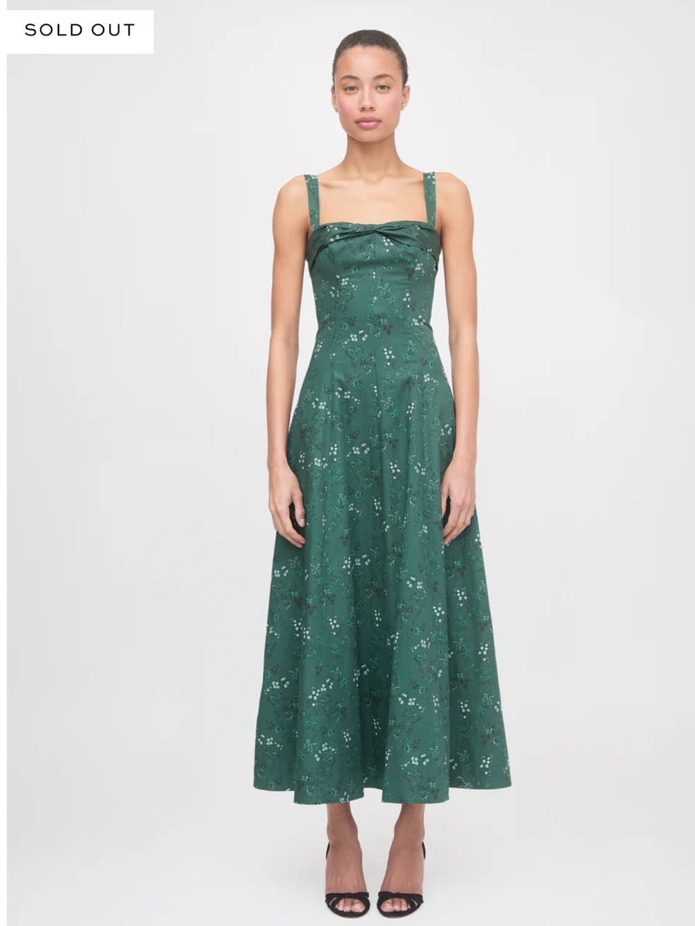 Hill House - The Jude Dress in Green Scallop Bow Chintz